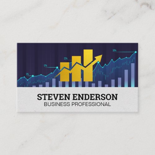 Financial Chart  Stock Graph Bar Chart Business Card