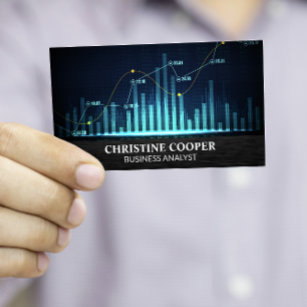 Financial Chart   Stock Numbers   Data Analyst Business Card