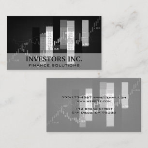 Financial Charts Background Business Card