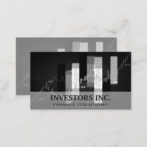 Financial Charts Background Business Card