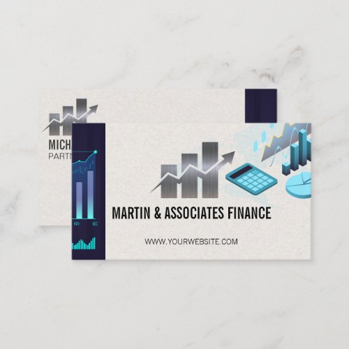Financial Charts  Stocks and Accounting Business Card