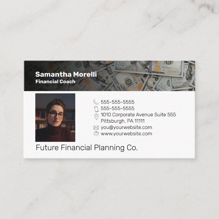 Financial Coach Professional Business Card Zazzle