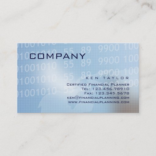 Customizable Financial / Computer Technical Business Card
