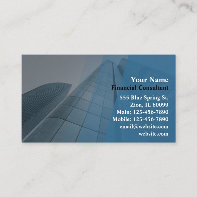 Financial Consultant Business Card (Front)