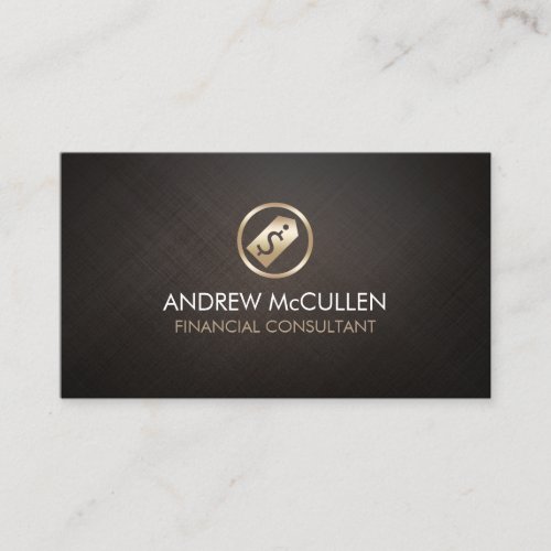 Financial Consultant Dollar Tab Icon Business Card