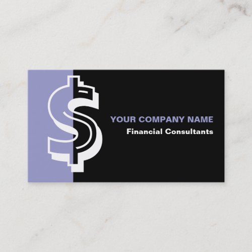 Financial consultant minimalist business card