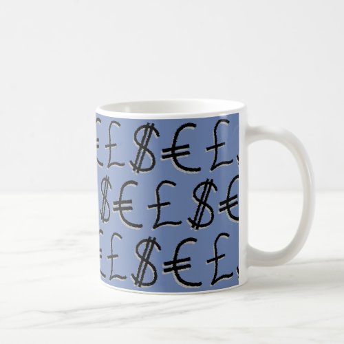 Financial Currency Symbols Design Coffee Mug