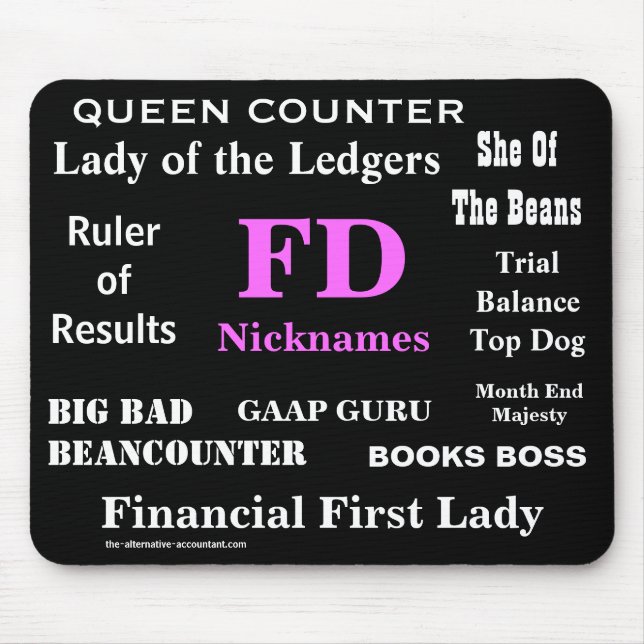 Financial Director Nicknames Synonyms Definitions Mouse Pad (Front)