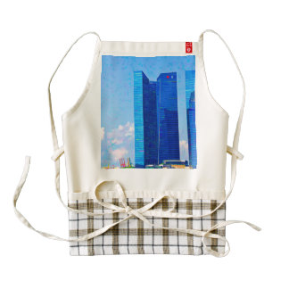 Financial district of Singapore Zazzle HEART Apron
