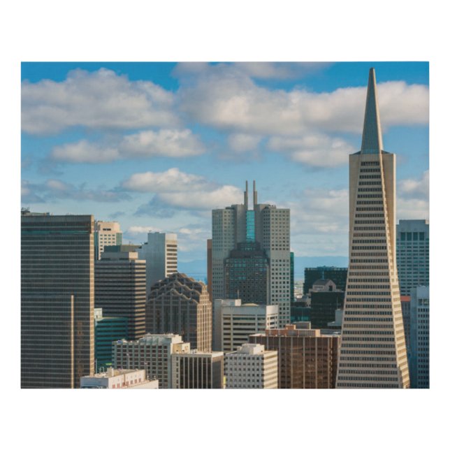 Financial District Skyline of San Francisco Faux Canvas Print (Front)
