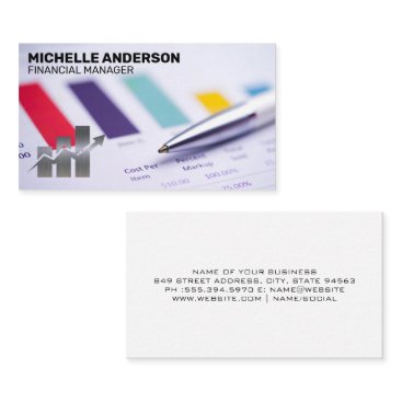 Financial Documents | Bar Chart Stocks Business Card Financial Documents | Bar Chart Stocks Business Card