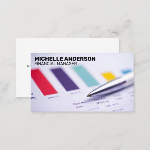 Financial Documents  Charts Business Card