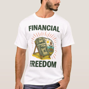 Financial Freedom Beach Chair for Wealth Builders T-Shirt