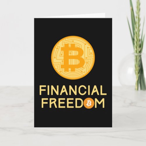 Financial Freedom Bitcoin BTC Investing Card
