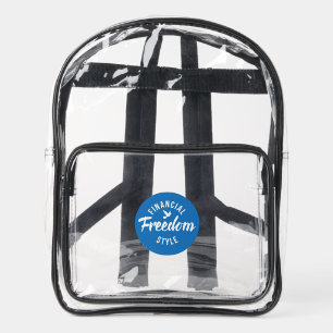 Financial Freedom Style FFS Logo Clear Backpack