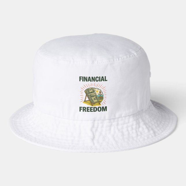 Financial Freedom Wealth Lifestyle Beach Chair  Bucket Hat (Front)