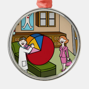 Financial Health Exam Metal Ornament