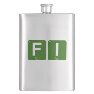 Financial Independence Periodic Table Flask