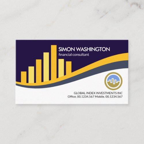 Financial Index Stock Exchange Graph Consultant Business Card