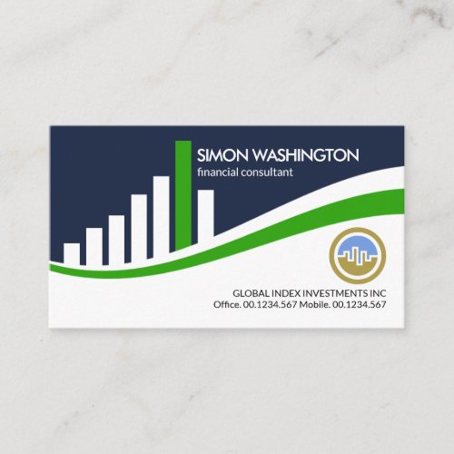 Financial Index Stock Exchange Graph Money Market Business Card