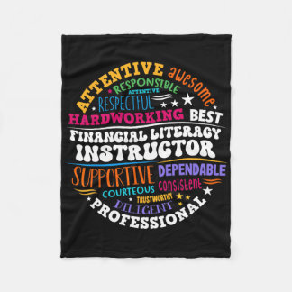 Financial Literacy Instructor Appreciation Week Sq Fleece Blanket