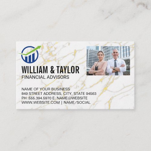 Financial Logo  Business People Business Card