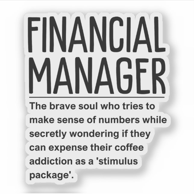 Financial manager sticker (Front)