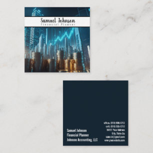Financial Planner Accountant Wealth Management Square Business Card