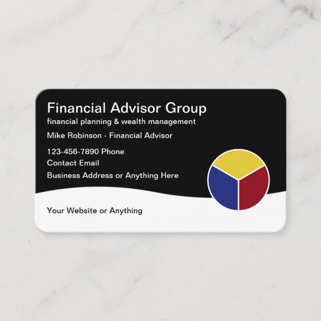 Financial Planner And Wealth Management Business Card (Front)