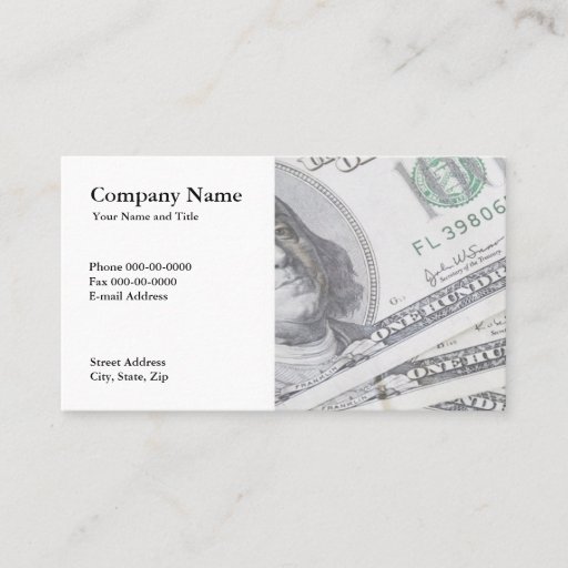 Customizable Financial Planner Business Card