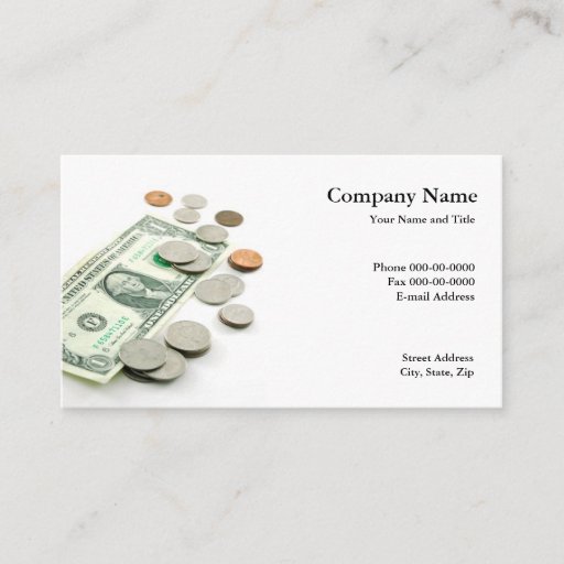 Customizable Financial Planner Business Card
