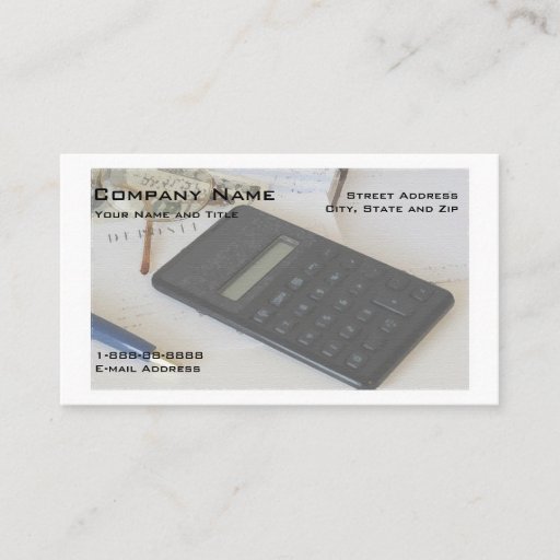Customizable Financial Planner Business Card