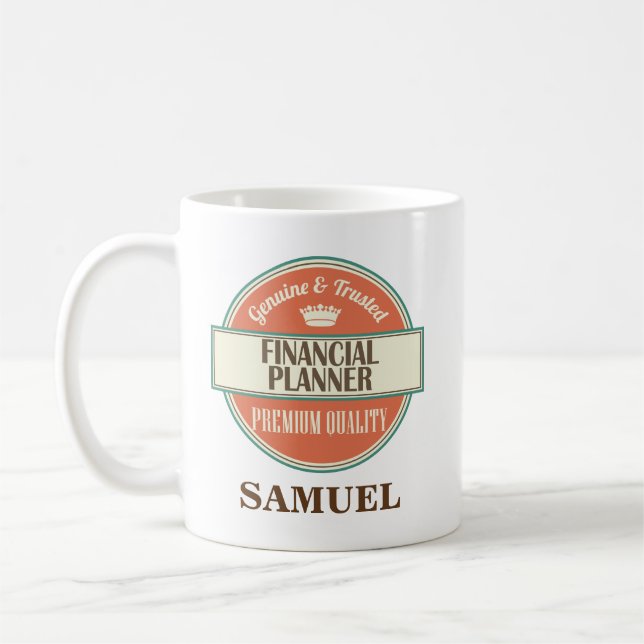 Financial Planner Personalized Office Mug Gift (Left)
