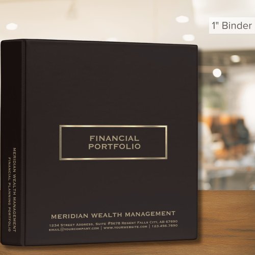 Financial Planner Portfolio Binder