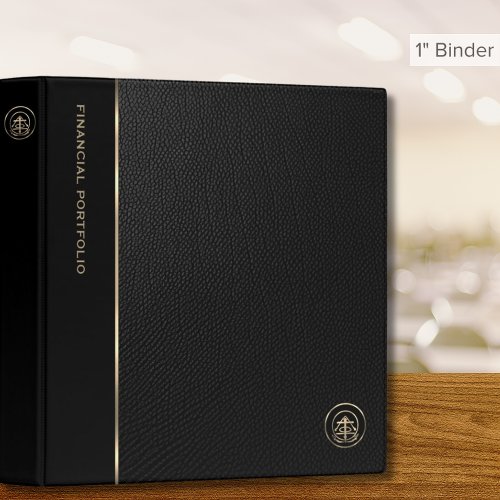 Financial Planner Portfolio Binder Black and Gold