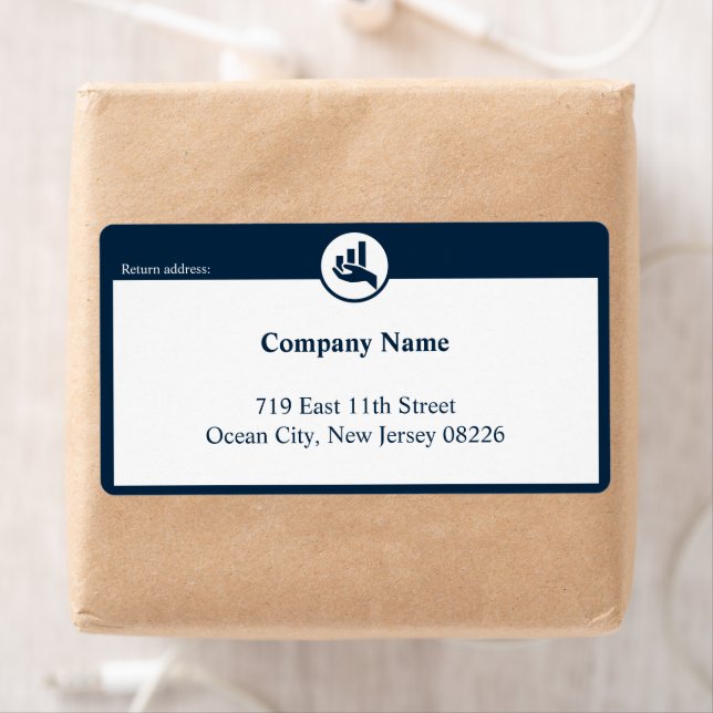 Financial Planner Small Company Custom Text & Logo Label (Insitu)
