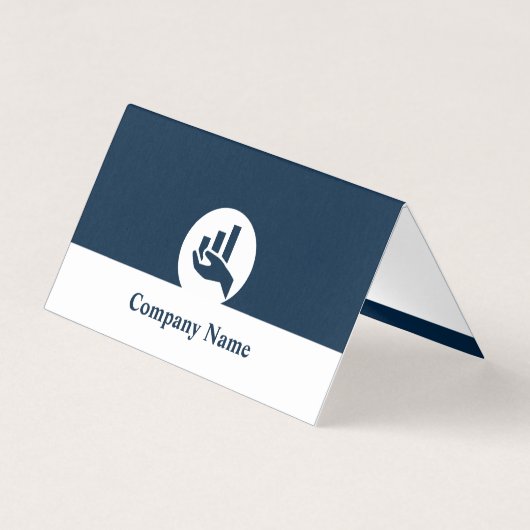 Financial Planner White & Blue Business Card (Back)