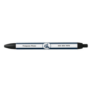 Financial Planner White & Blue Promotional Pen
