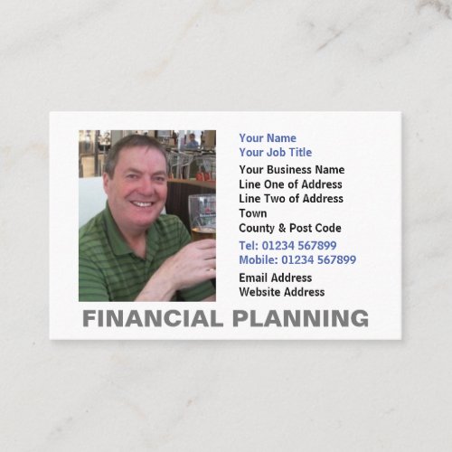 Financial Planning Photo Business Card