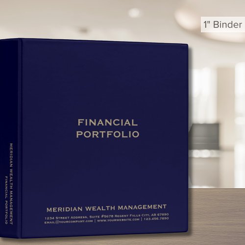 Financial Portfolio Documents Organizer Binder