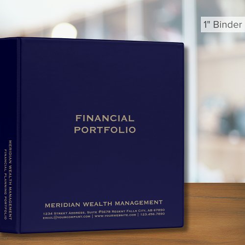 Financial Portfolio Documents Organizer Binder