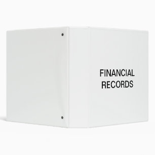 Financial Records Organizer Binder