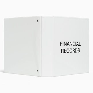 Financial Records Organizer Binder
