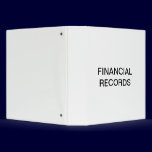 Financial Records Organizer binders