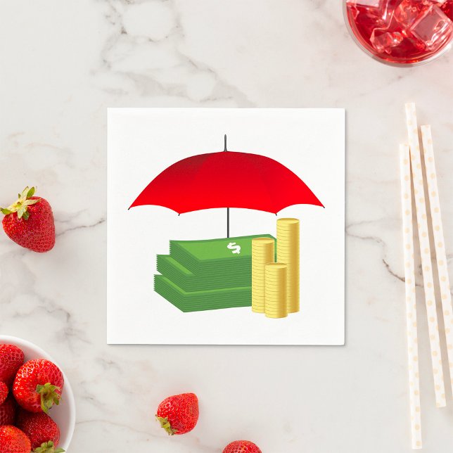 Financial Security Protection with Red Umbrella Napkins (Creator Uploaded)
