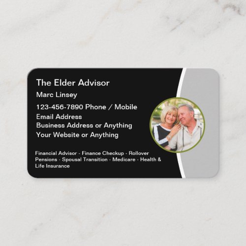 Financial Senior Advisor Retirement Business Cards