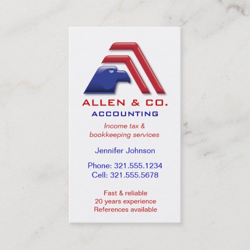 Financial Services_Accounting bookkeeping Business Card