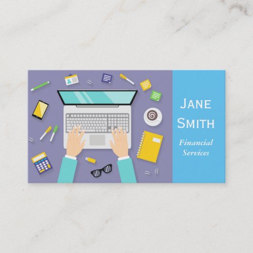 Financial Services Broker Financial Planner Business Card