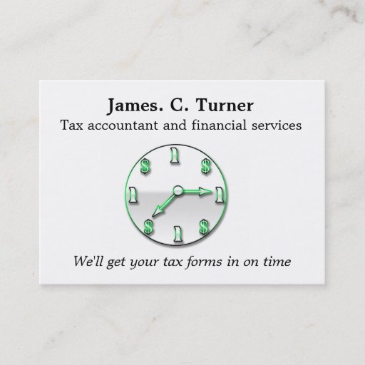 Customizable Financial services business card
