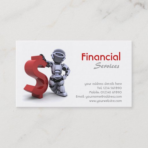 Customizable Financial Services Business Card
